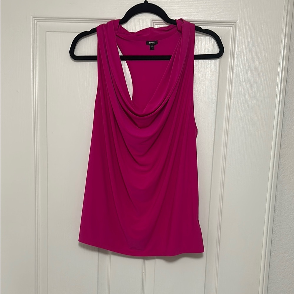 Express Pink Backless Top